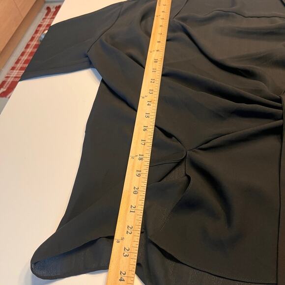 Allsaints Black Sheer Mia Wrap Blouse Small - Picture 8 of 8